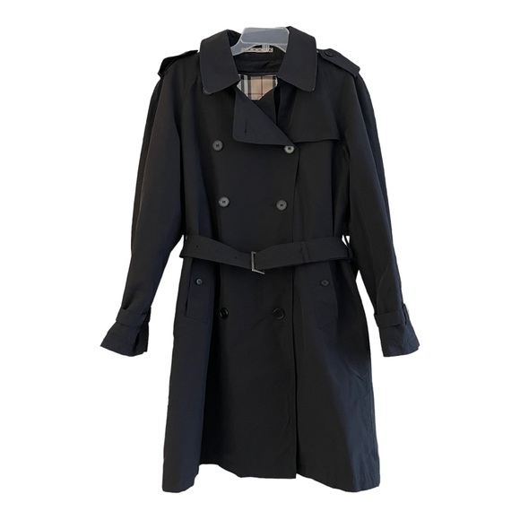Burberry Jackets & Blazers - Burberry Black Trench Coat Camel Hair Removable Vest Insert